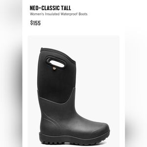 Bogs Neo-Classic Tall Women's Size 9 Boots NWT - Black